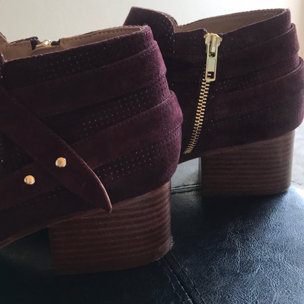 Anthropologie Wine Booties - Picture 2 of 5